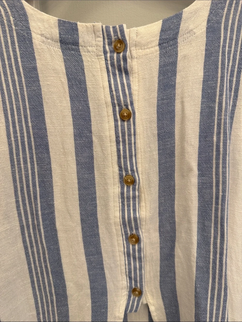 Altar'd State Blue and White Striped Top - Picture 4 of 7
